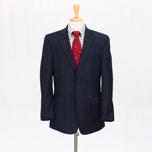 Jos. A. Bank 40R Navy Solid 2-Button Sport Coat Blazer Jacket O847